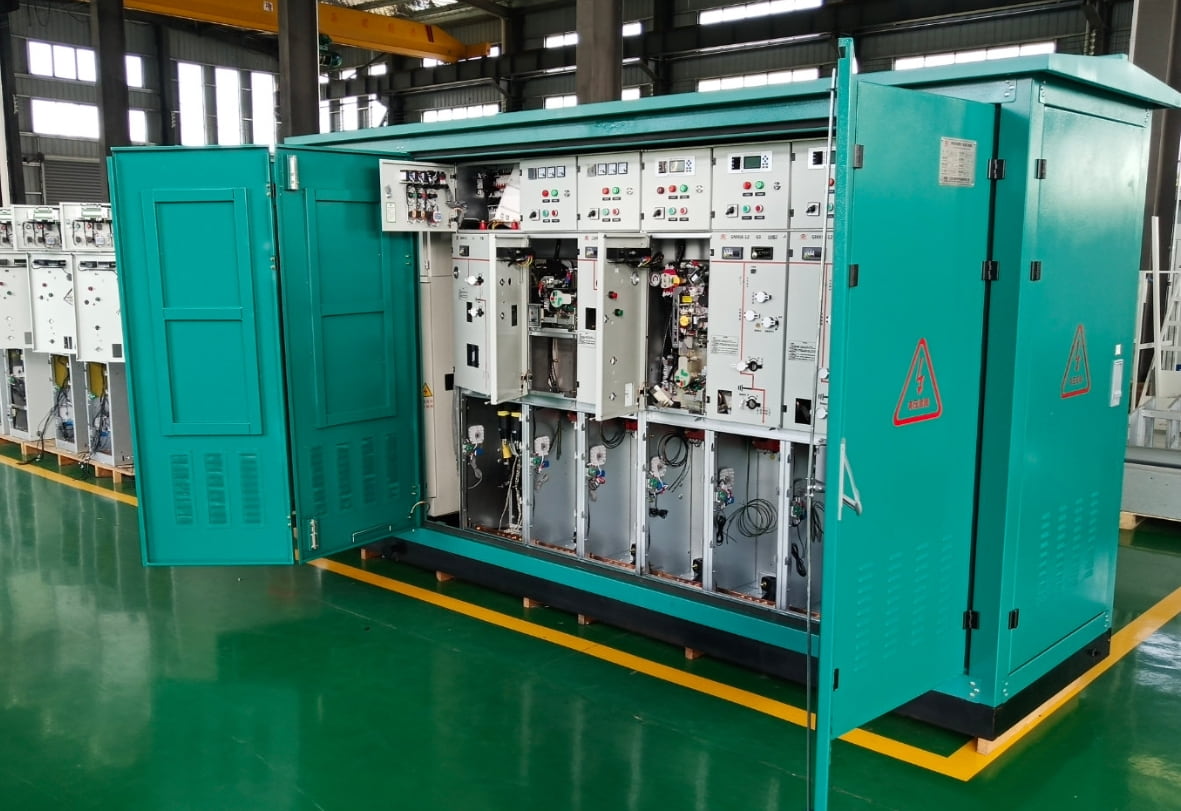 The unit substation (switching station) and station terminal are intelligent complete set of equipment launched in response to the requirement of the National Grid Standard Technical Standards for Power Distribution Primary and Secondary Equipment. 