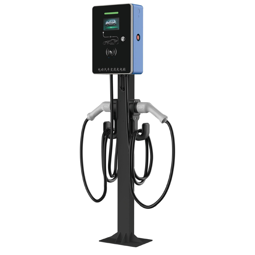 Petestal Mount Dual Port AC EV Chargers